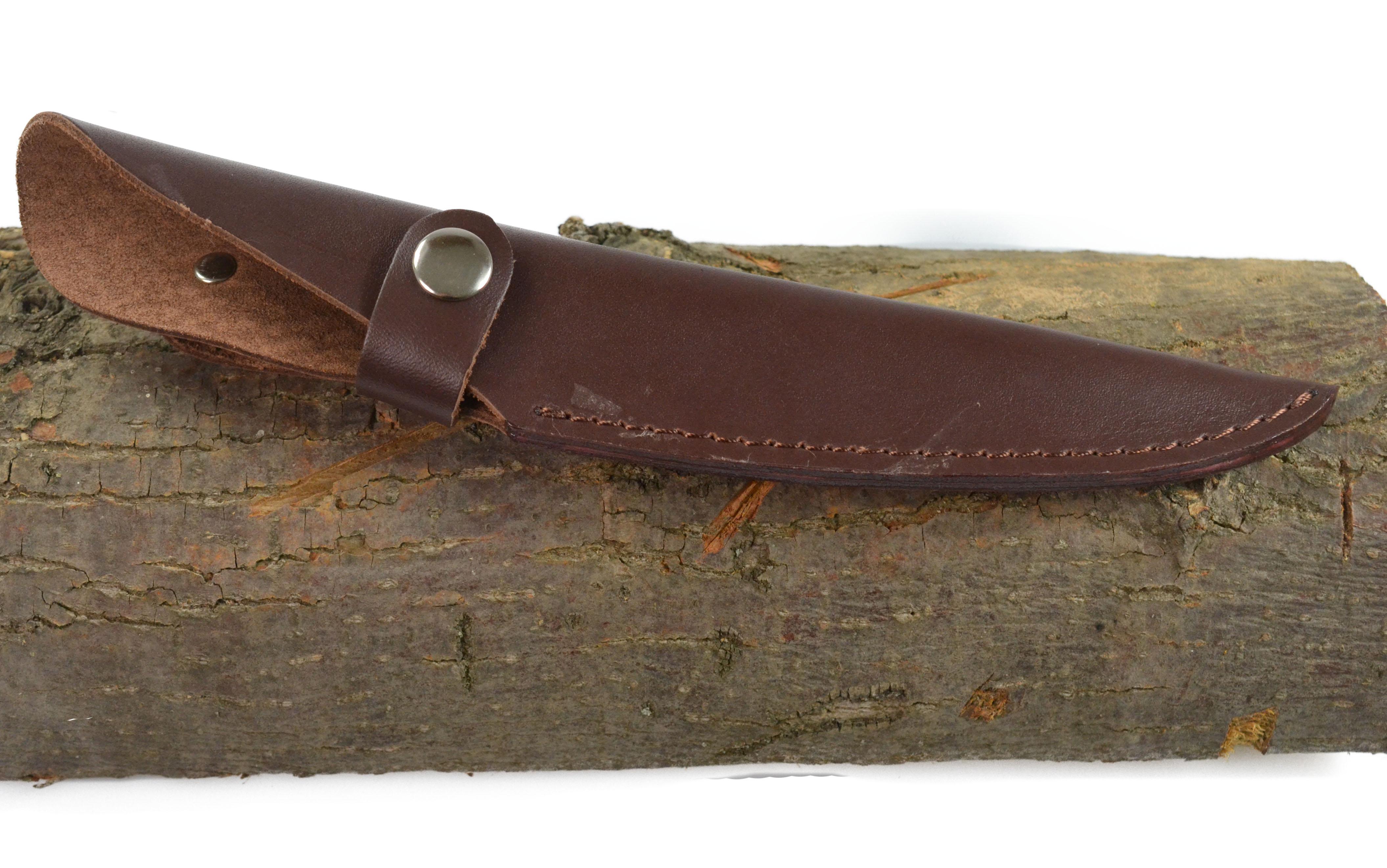 Linder Jagdmesser 15cm Klinge Linder Bowie Knife Ledergriff